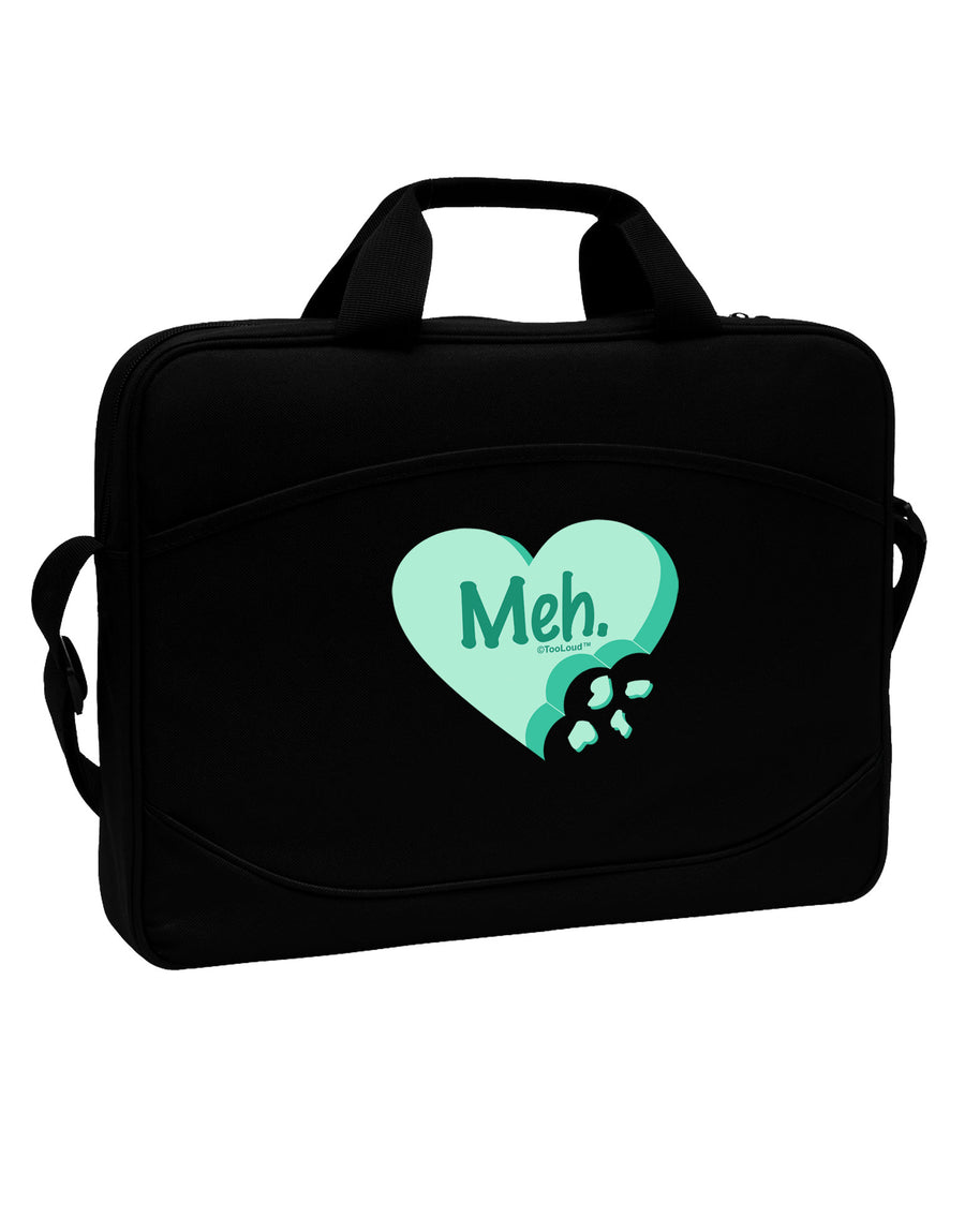 Meh Candy Heart Green - Valentines Day 15&#x22; Dark Laptop / Tablet Case Bag by TooLoud-Laptop / Tablet Case Bag-TooLoud-Black-Davson Sales