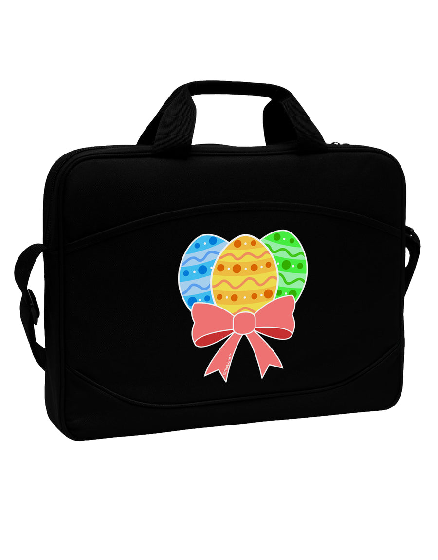 Easter Eggs With Bow 15&#x22; Dark Laptop / Tablet Case Bag by TooLoud-Laptop / Tablet Case Bag-TooLoud-Black-Davson Sales