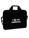 I Heart My Frenchie 15&#x22; Dark Laptop / Tablet Case Bag by TooLoud-Laptop / Tablet Case Bag-TooLoud-Black-Davson Sales