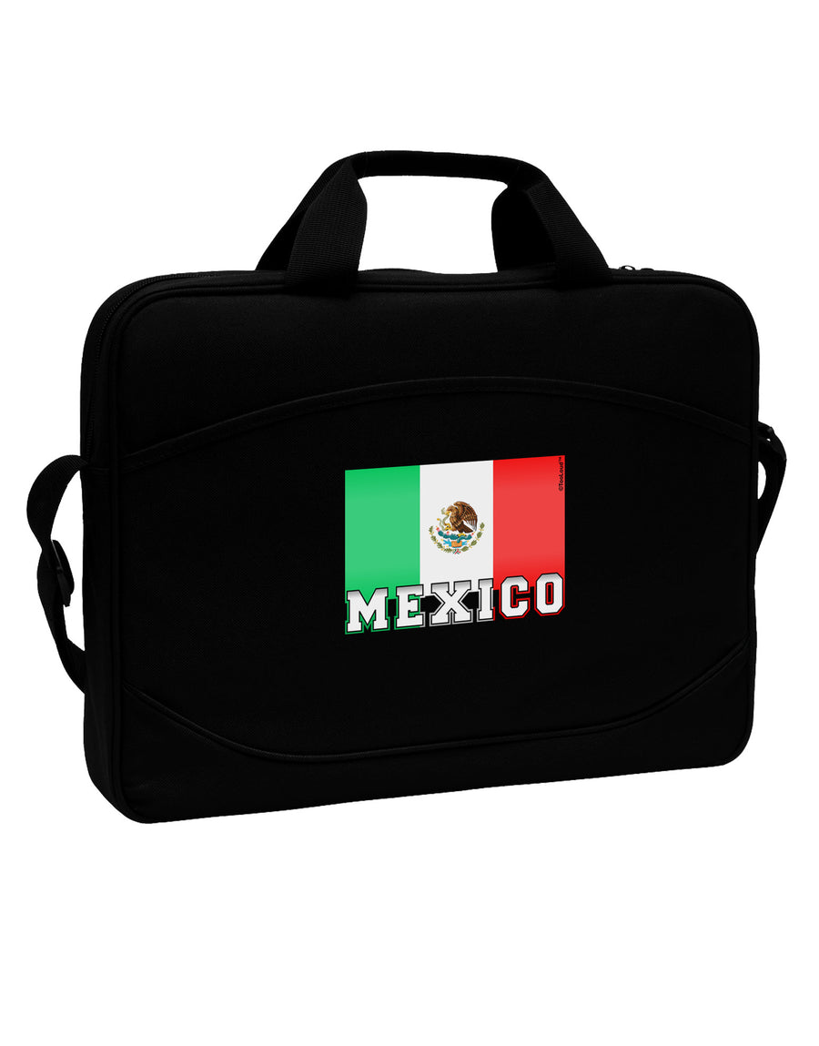 Mexico Flag Dark 15&#x22; Dark Laptop / Tablet Case Bag-Laptop / Tablet Case Bag-TooLoud-Black-White-15 Inches-Davson Sales