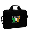 I Like Irish Cat Silhouette 15&#x22; Dark Laptop / Tablet Case Bag by TooLoud-Laptop / Tablet Case Bag-TooLoud-Black-Davson Sales