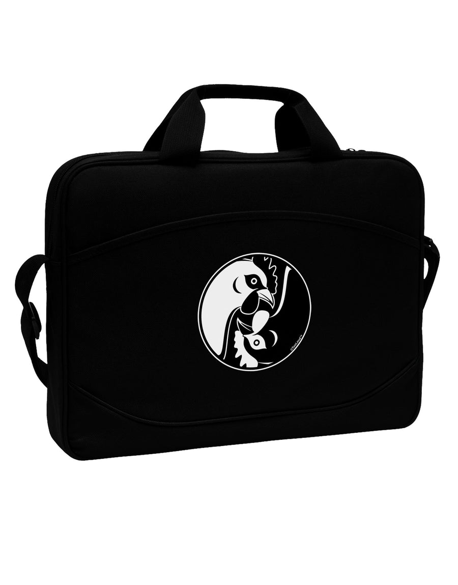 Yin Yang Chicken 15&#x22; Dark Laptop / Tablet Case Bag-Laptop / Tablet Case Bag-TooLoud-Black-White-15 Inches-Davson Sales