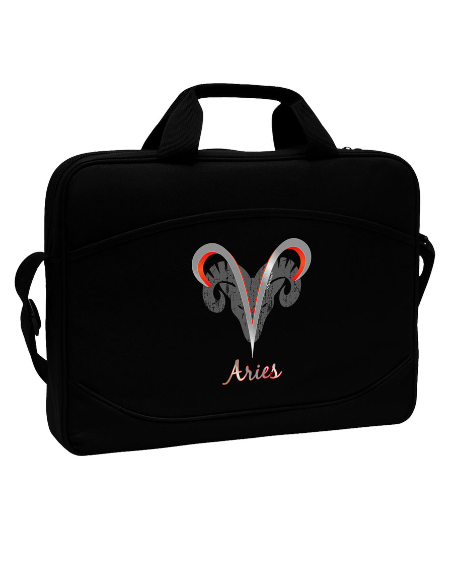 Aries Symbol 15&#x22; Dark Laptop / Tablet Case Bag-Laptop / Tablet Case Bag-TooLoud-Black-White-15 Inches-Davson Sales