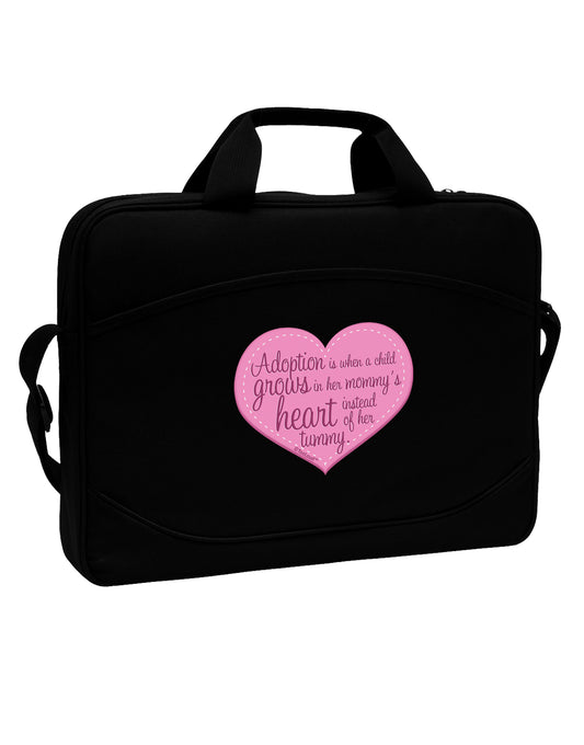 Adoption is When - Mom and Daughter Quote 15&#x22; Dark Laptop / Tablet Case Bag by TooLoud-Laptop / Tablet Case Bag-TooLoud-Black-Davson Sales