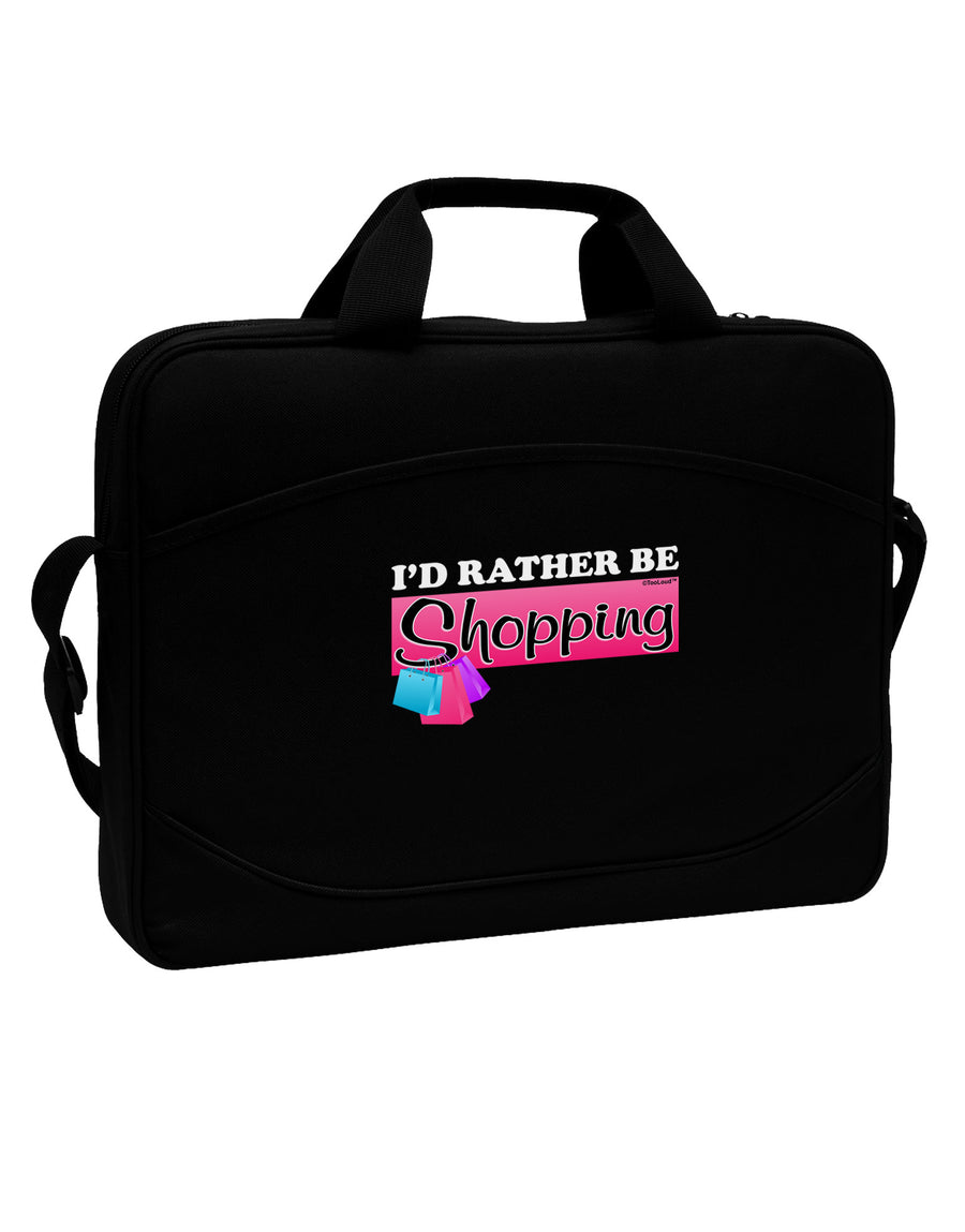 I'd Rather Be Shopping 15&#x22; Dark Laptop / Tablet Case Bag-Laptop / Tablet Case Bag-TooLoud-Black-White-15 Inches-Davson Sales