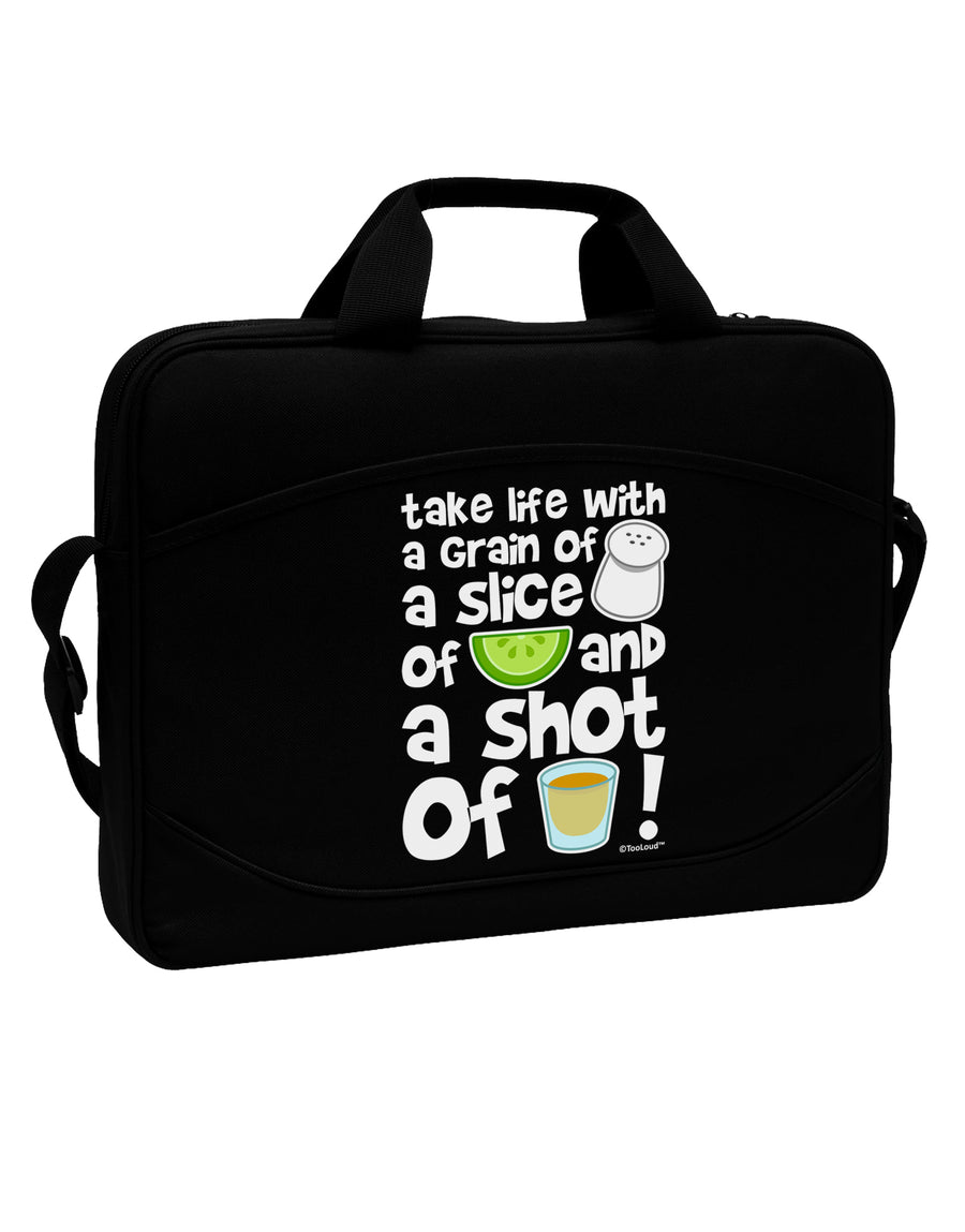 Take Life with a Grain of Salt and a Shot of Tequila 15&#x22; Dark Laptop / Tablet Case Bag by TooLoud-Laptop / Tablet Case Bag-TooLoud-Black-Davson Sales