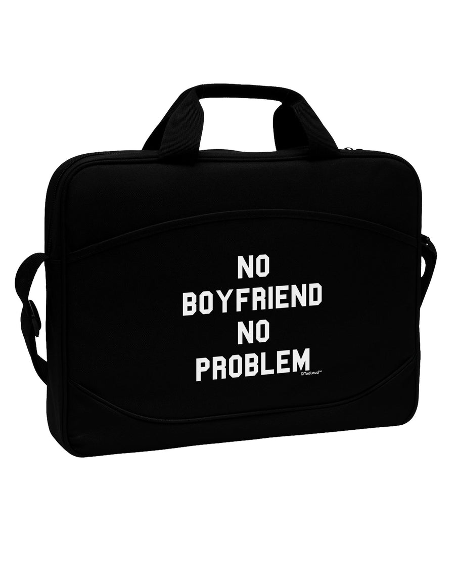 No Boyfriend No Problem 15&#x22; Dark Laptop / Tablet Case Bag by TooLoud-Laptop / Tablet Case Bag-TooLoud-Black-Davson Sales