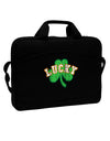 Lucky Shamrock Design Distressed 15&#x22; Dark Laptop / Tablet Case Bag by TooLoud-Laptop / Tablet Case Bag-TooLoud-Black-Davson Sales