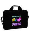 Hangin With My Peeps 15&#x22; Dark Laptop / Tablet Case Bag-Laptop / Tablet Case Bag-TooLoud-Black-White-15 Inches-Davson Sales