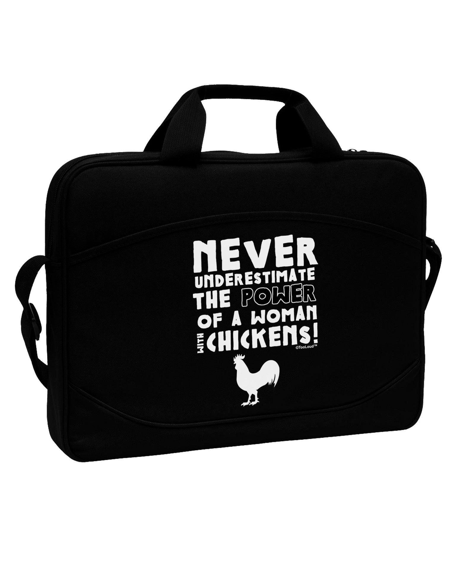 A Woman With Chickens 15&#x22; Dark Laptop / Tablet Case Bag by TooLoud-Laptop / Tablet Case Bag-TooLoud-Black-Davson Sales