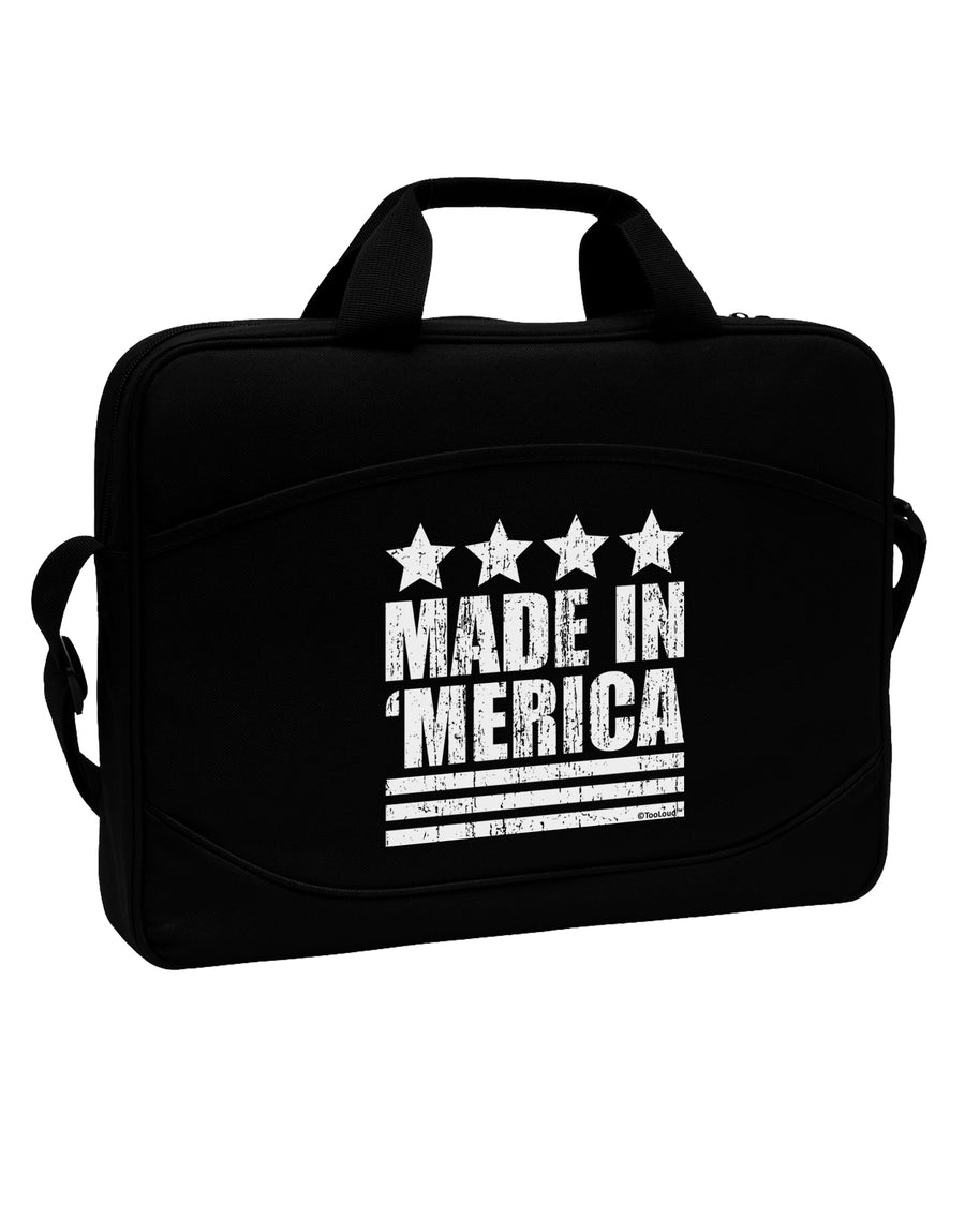 Made in Merica - Stars and Stripes Design 15&#x22; Dark Laptop / Tablet Case Bag by TooLoud-Laptop / Tablet Case Bag-TooLoud-Black-Davson Sales