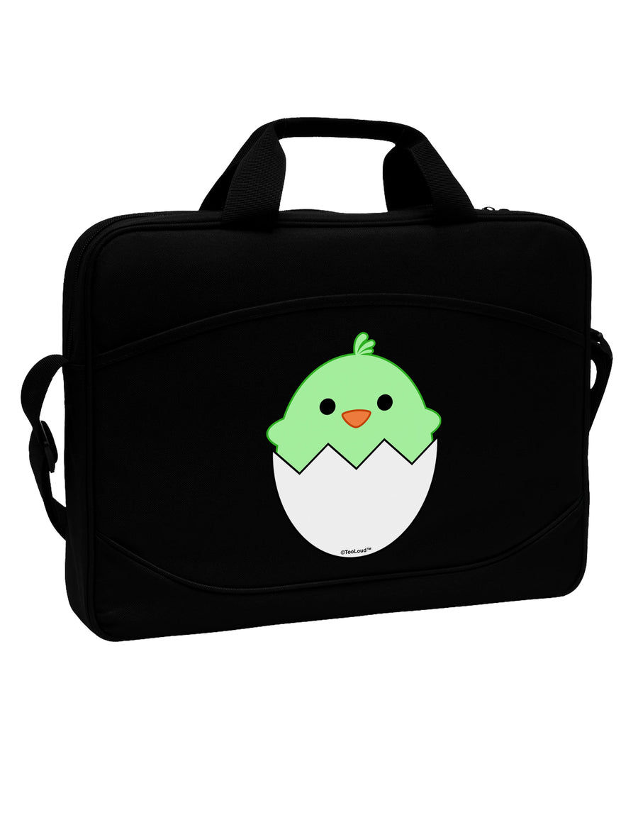 Cute Hatching Chick - Green 15&#x22; Dark Laptop / Tablet Case Bag by TooLoud-Laptop / Tablet Case Bag-TooLoud-Black-Davson Sales