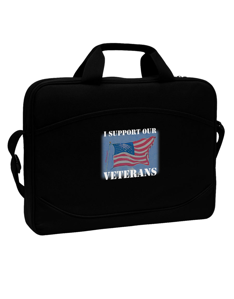 Support Our Veterans 15&#x22; Dark Laptop / Tablet Case Bag-Laptop / Tablet Case Bag-TooLoud-Black-Davson Sales