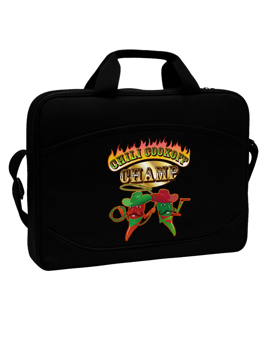 Cowboy Chili Cookoff Champ 15&#x22; Dark Laptop / Tablet Case Bag-Laptop / Tablet Case Bag-TooLoud-Black-White-15 Inches-Davson Sales