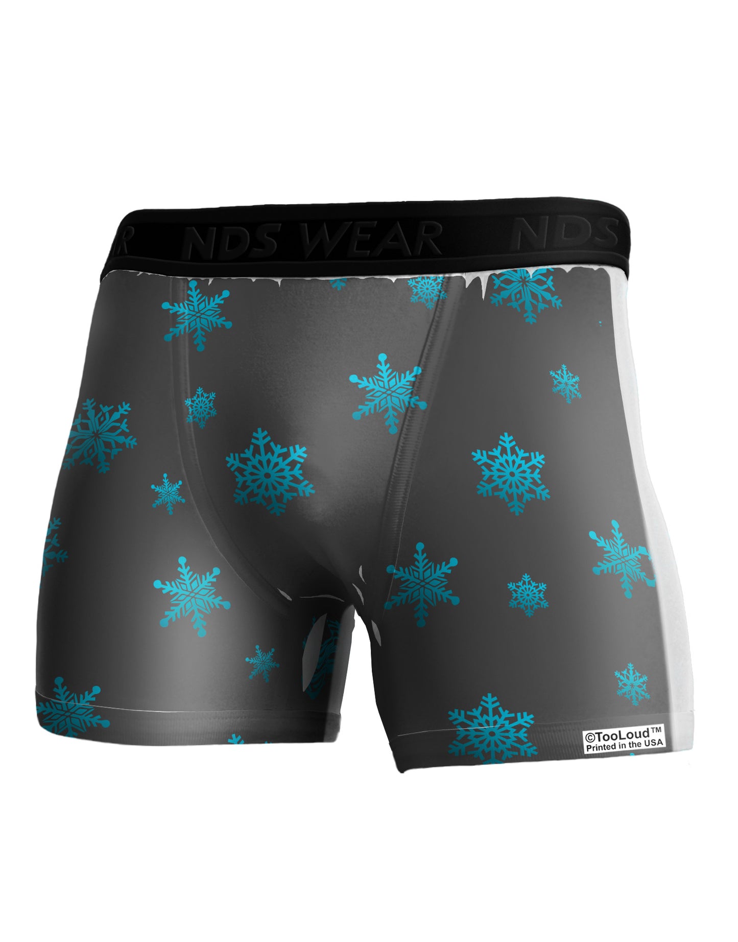 Snowflakes AOP Boxer Brief Single Side All Over Print-TooLoud-White-Small-Davson Sales