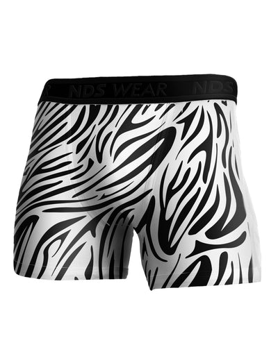 Zebra Print Boxer Brief Single Side All Over Print-TooLoud-White-Small-Davson Sales