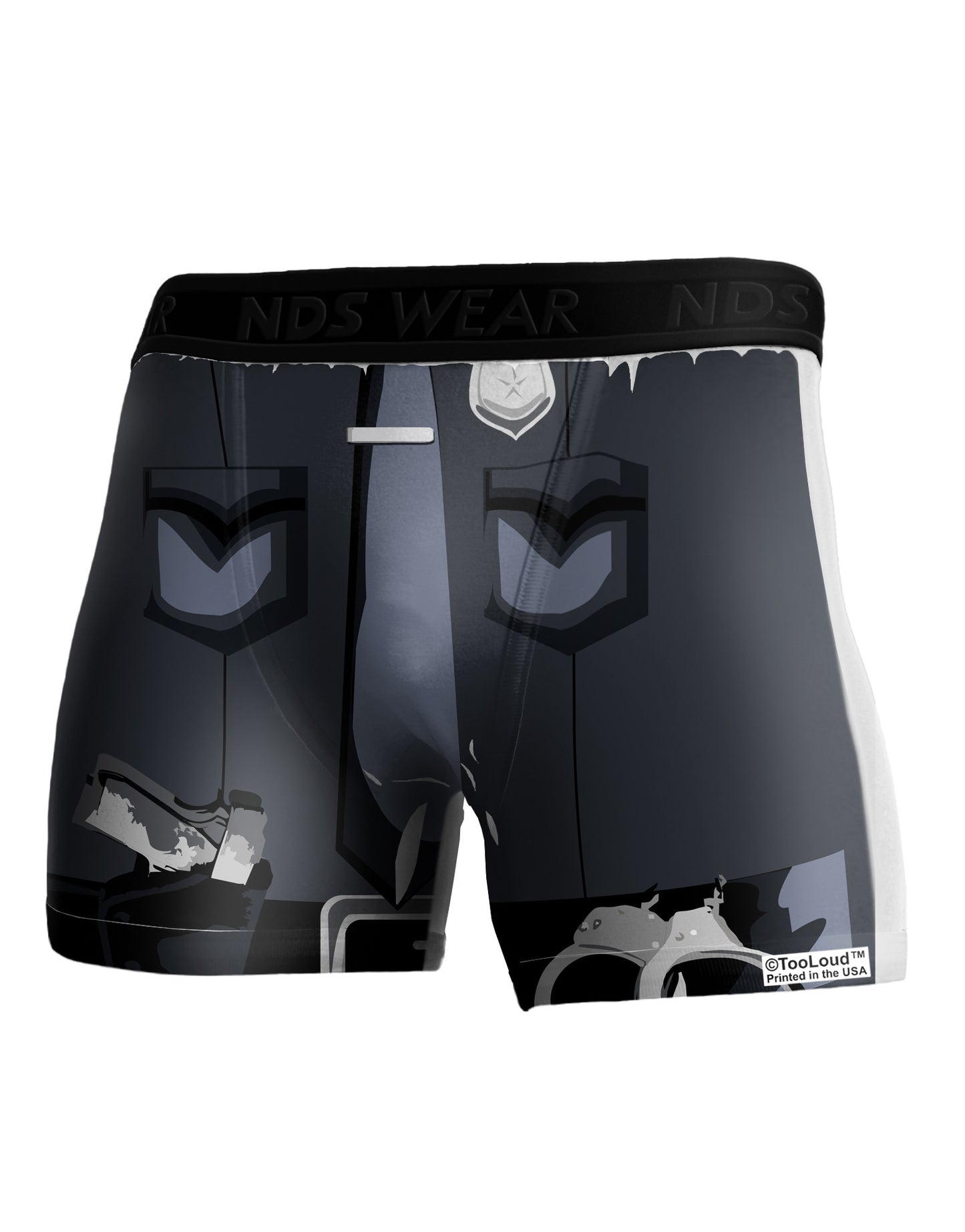 Police Costume AOP Boxer Brief Single Side All Over Print-TooLoud-White-Small-Davson Sales