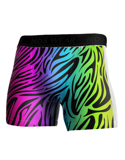 Rainbow Zebra Print Boxer Brief Single Side All Over Print-TooLoud-White-Small-Davson Sales