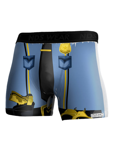 Police Blue-Gold AOP Boxer Brief Single Side All Over Print-TooLoud-White-Small-Davson Sales
