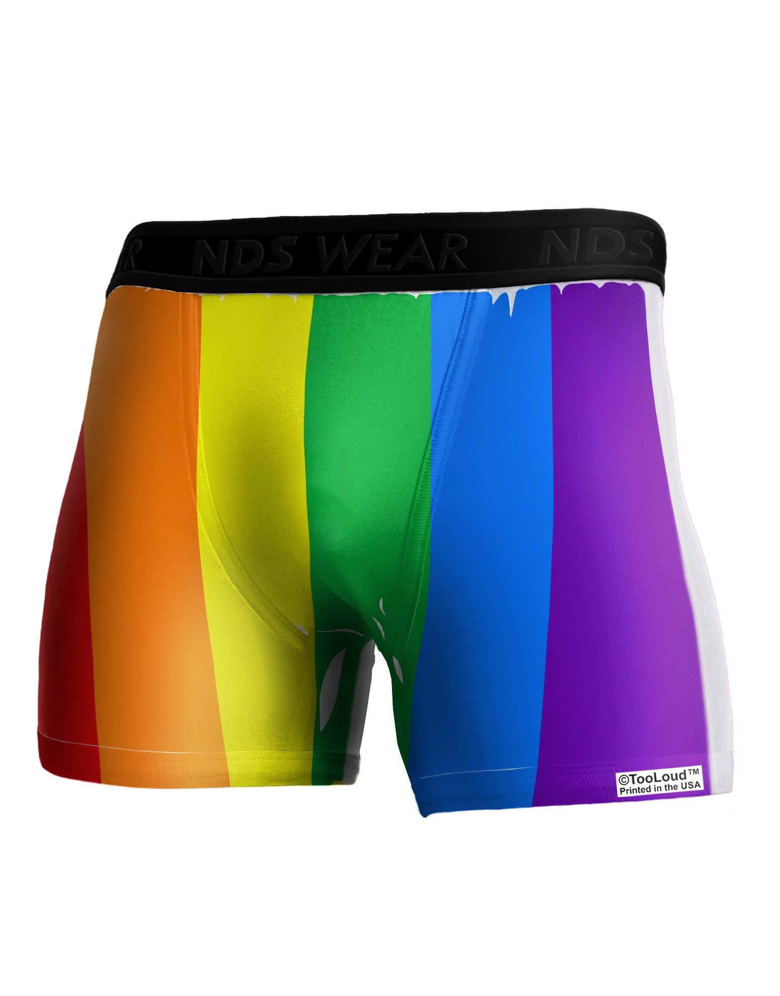 Rainbow Vertical Gay Pride Flag Boxer Brief Single Side All Over Print by-TooLoud-White-Small-Davson Sales