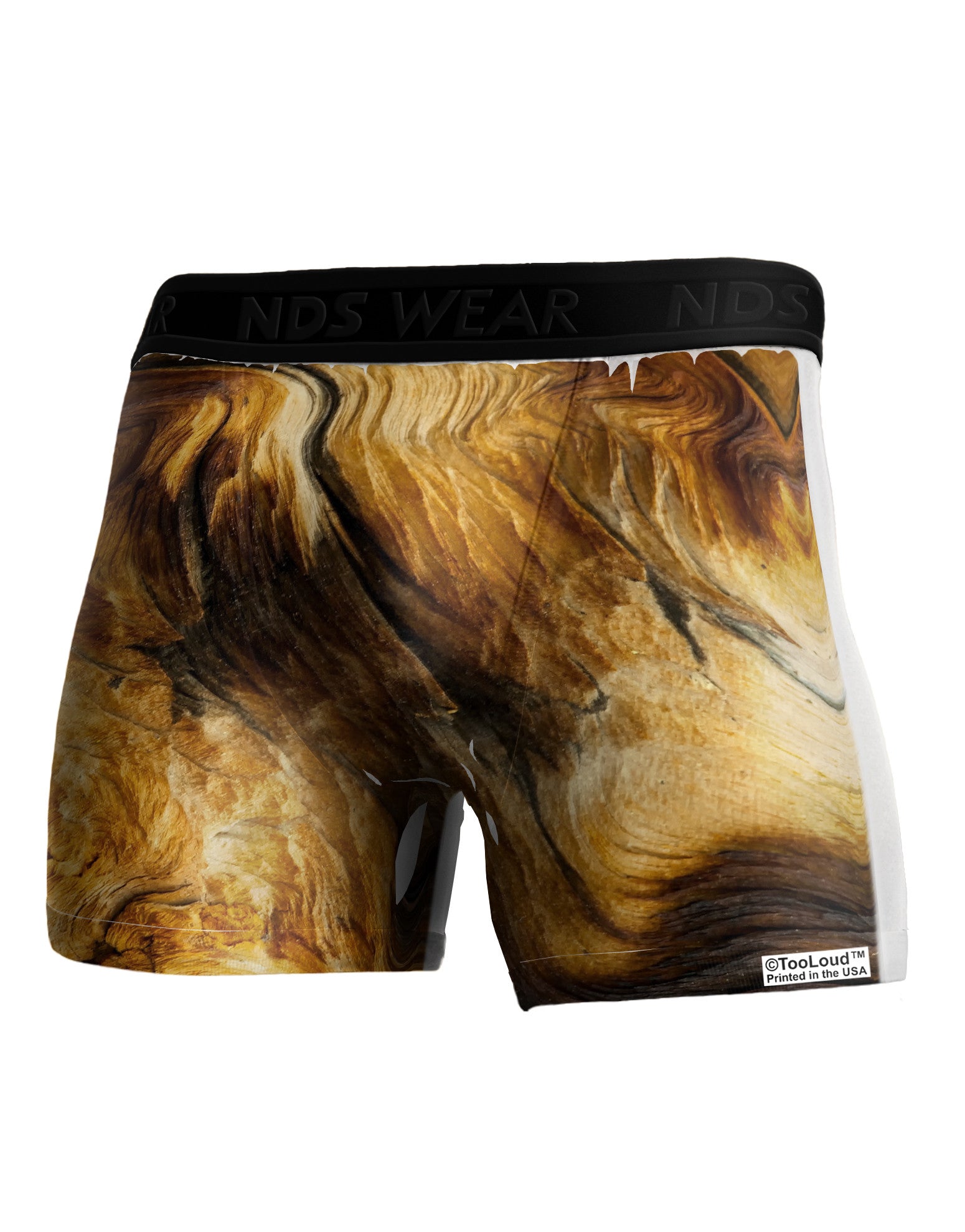TooLoud Wood Texture AOP Boxer Brief Single Side All Over Print-TooLoud-White-Small-Davson Sales