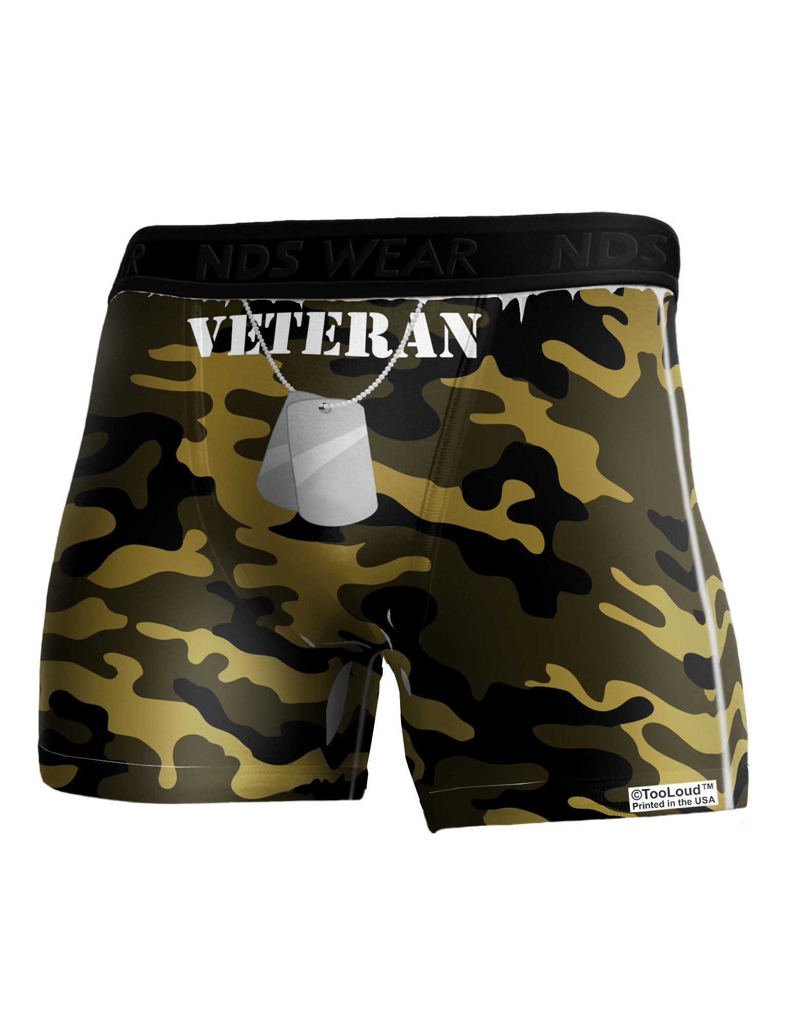 Veteran Dog Tags Boxer Brief Dual Sided All Over Print-TooLoud-White-Small-Davson Sales