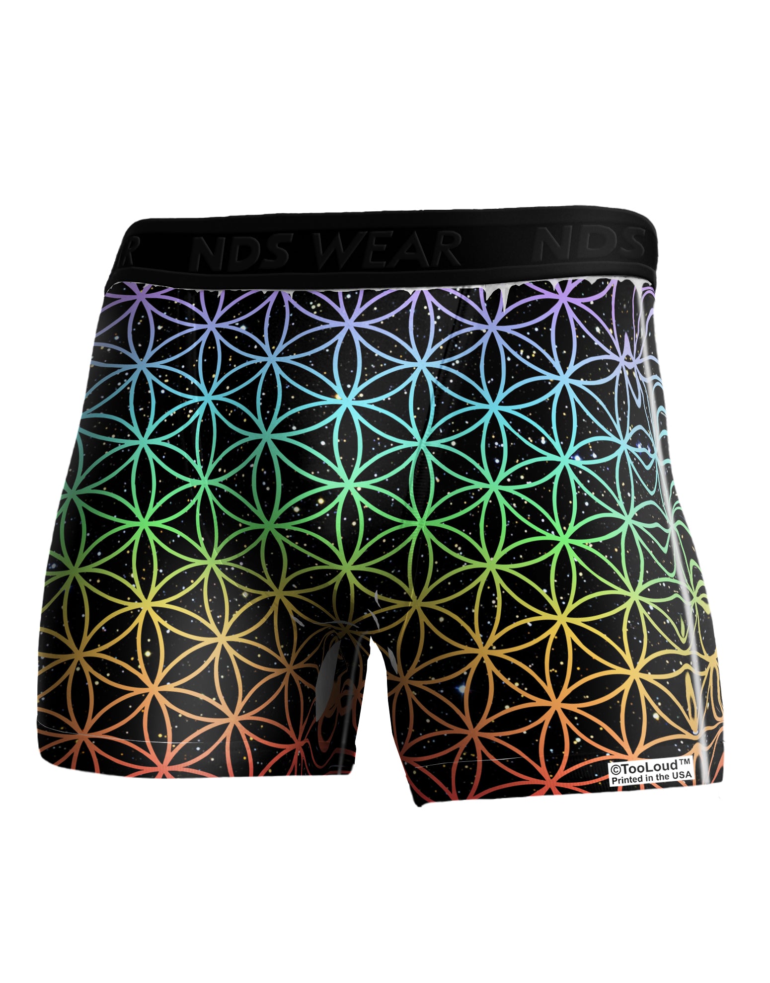 Chakra Colors Flower of Life Boxer Brief Dual Sided All Over Print-TooLoud-White-Small-Davson Sales