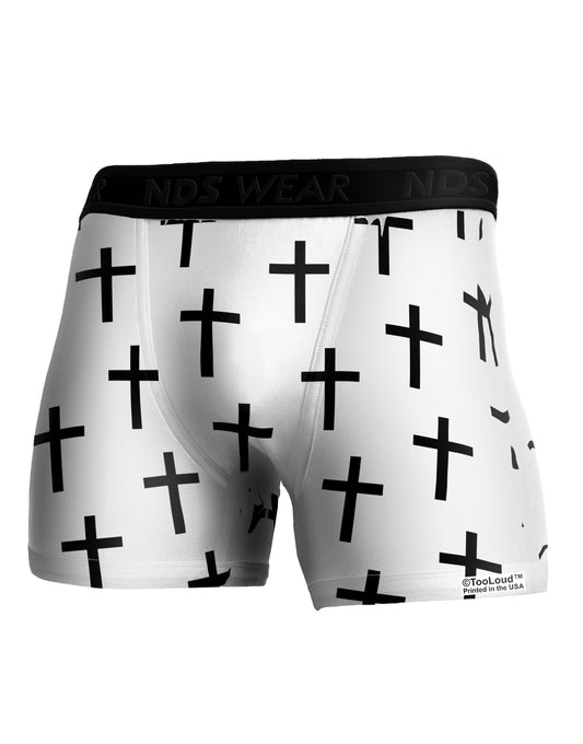 Christian Crosses Boxer Brief Dual Sided All Over Print-TooLoud-White-Small-Davson Sales