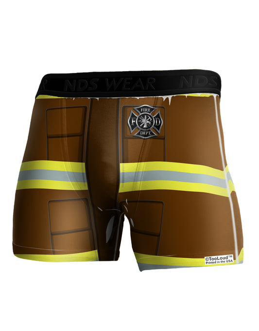 Firefighter Brown AOP Boxer Brief Dual Sided All Over Print-TooLoud-White-Small-Davson Sales