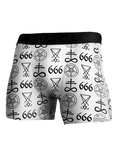 Satanic Symbols Boxer Brief Dual Sided All Over Print-TooLoud-White-Small-Davson Sales