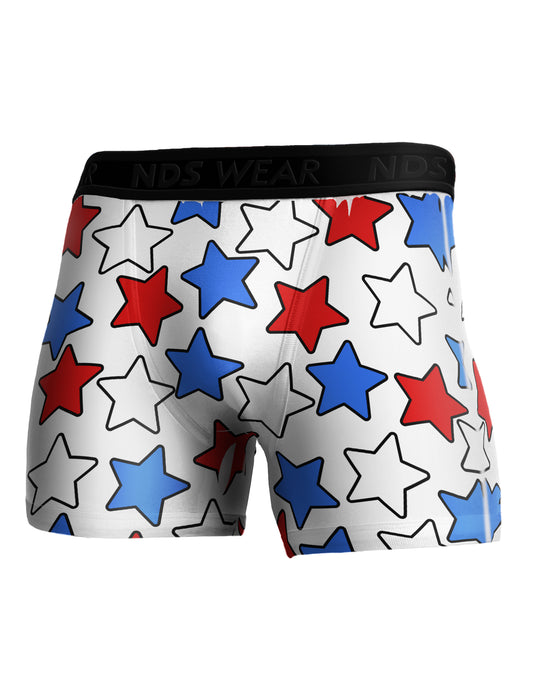 Red White And Blue Stars Boxer Brief Dual Sided by TooLoud-TooLoud-White-Small-Davson Sales