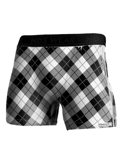 Black and White Argyle AOP Boxer Brief Dual Sided All Over Print by TooLoud-TooLoud-White-Small-Davson Sales