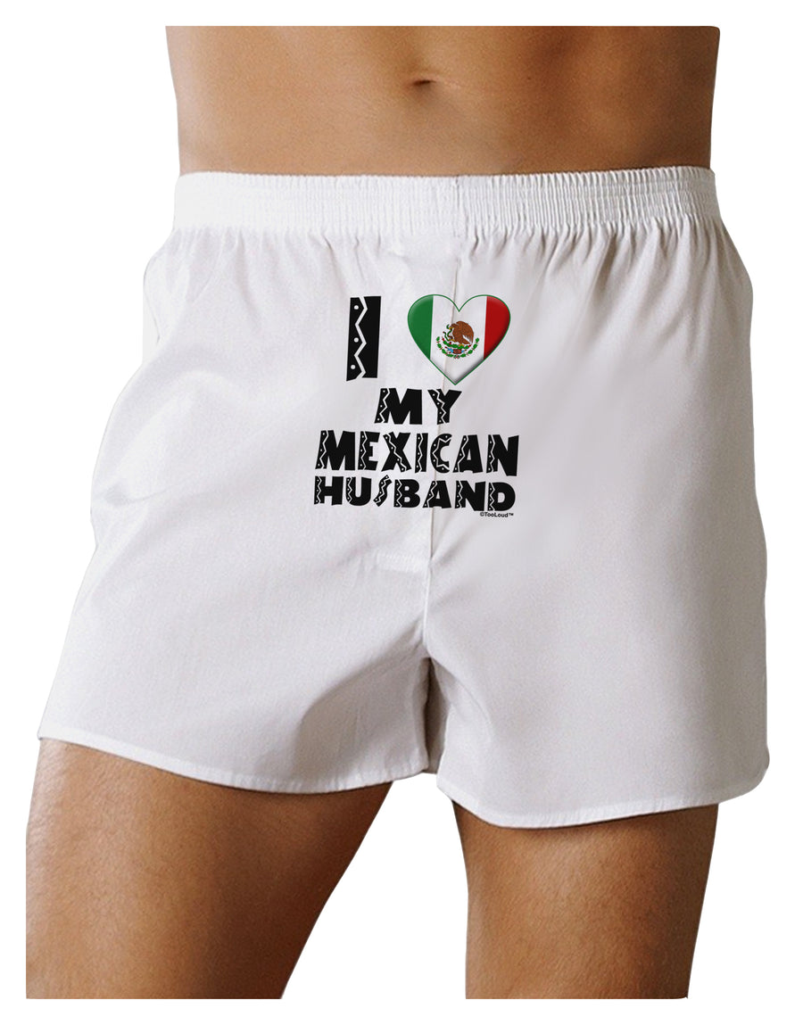 I Heart My Mexican Husband Front Print Boxers Shorts by TooLoud-Boxer Shorts-TooLoud-White-Small-Davson Sales