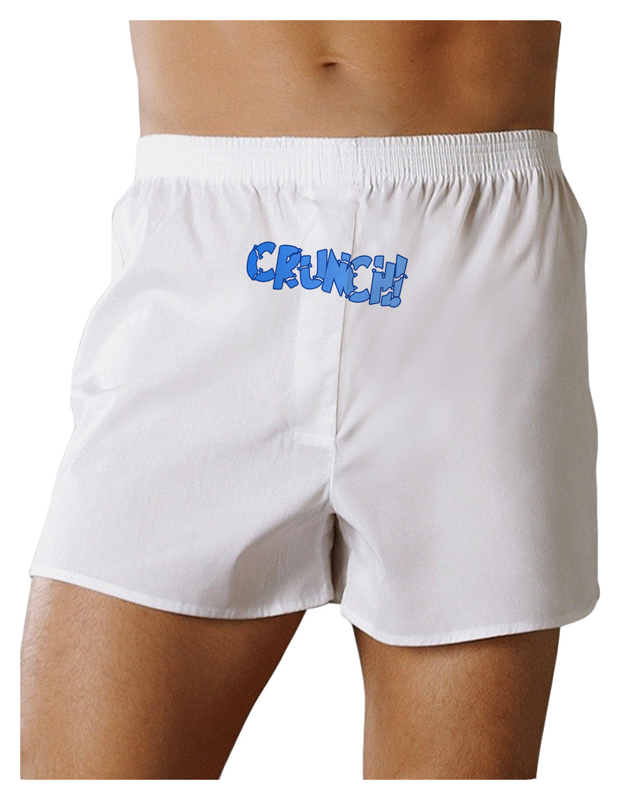 Onomatopoeia CRUNCH Front Print Boxer Shorts-Boxer Shorts-TooLoud-White-Small-Davson Sales