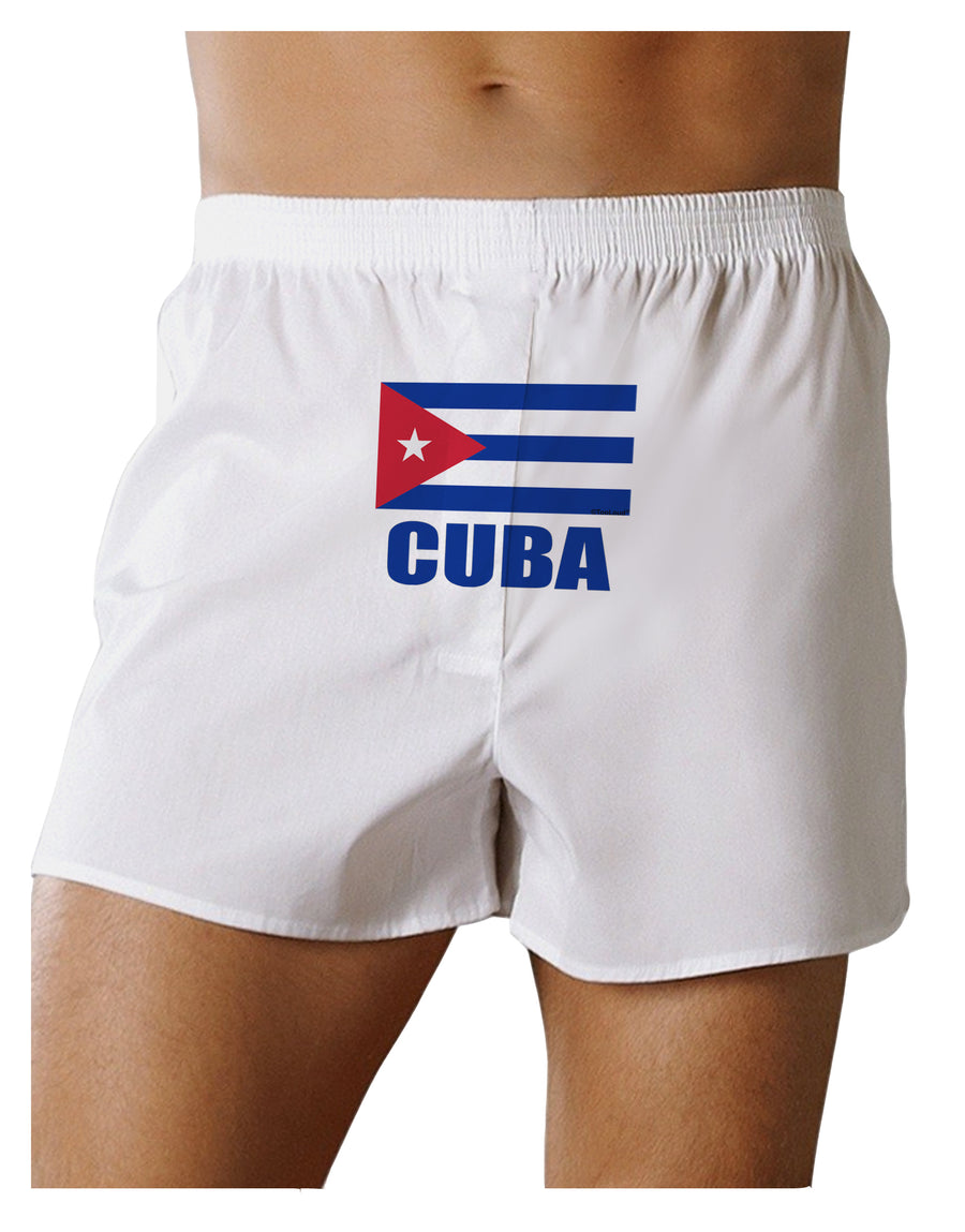 Cuba Flag Cuban Pride Front Print Boxers Shorts by TooLoud-Boxer Shorts-TooLoud-White-Small-Davson Sales