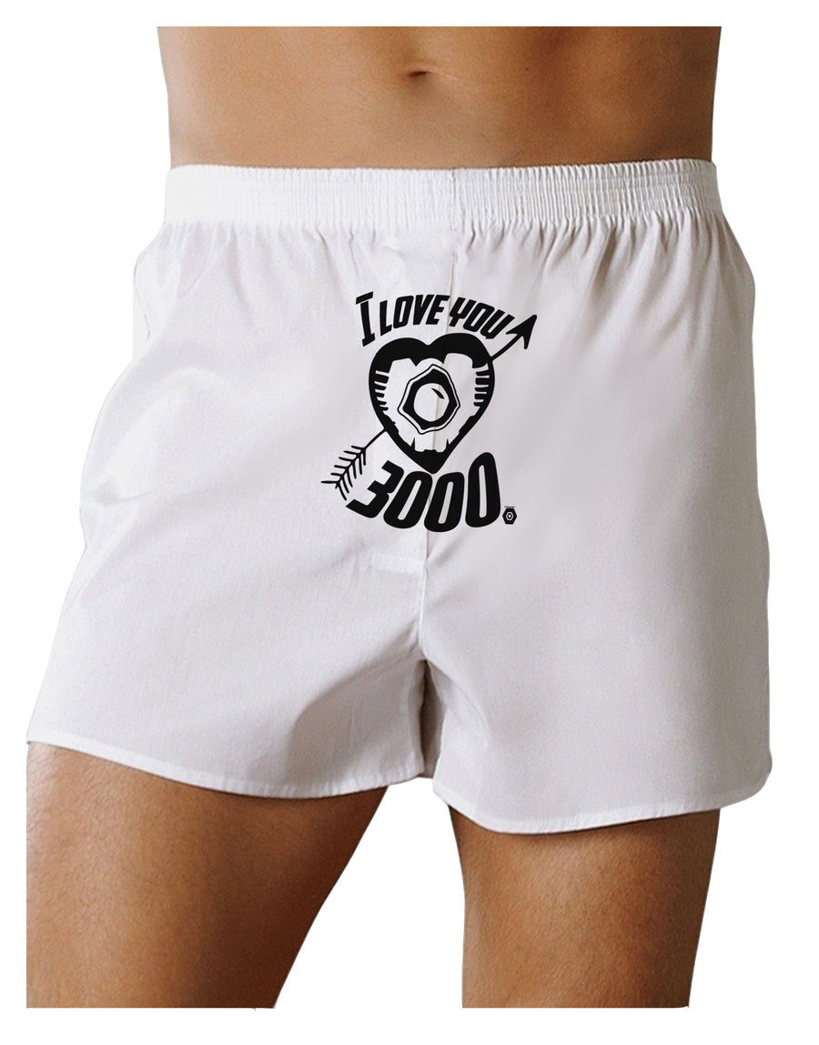 TooLoud I Love You 3000 Front Print Boxers Shorts-Mens Boxers-TooLoud-White-Small-Davson Sales