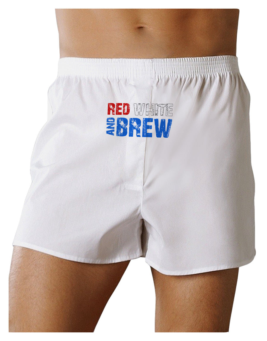 Red White and Brew Color Front Print Boxers Shorts by TooLoud-Boxer Shorts-TooLoud-White-Small-Davson Sales