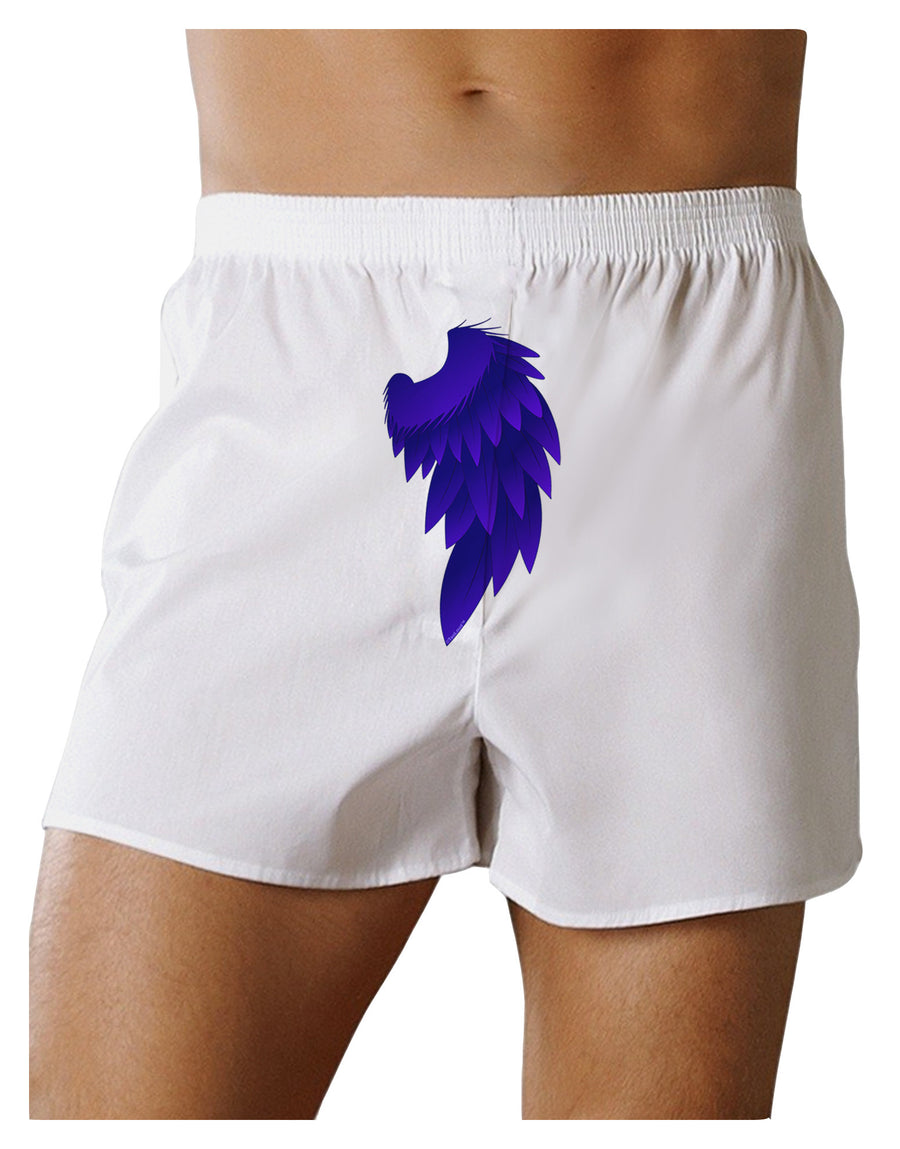 Single Right Dark Angel Wing Design - Couples Front Print Boxer Shorts-Boxer Shorts-TooLoud-White-Small-Davson Sales