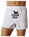 Sleigh Ride BnW Front Print Boxer Shorts-Boxer Shorts-TooLoud-White-Small-Davson Sales