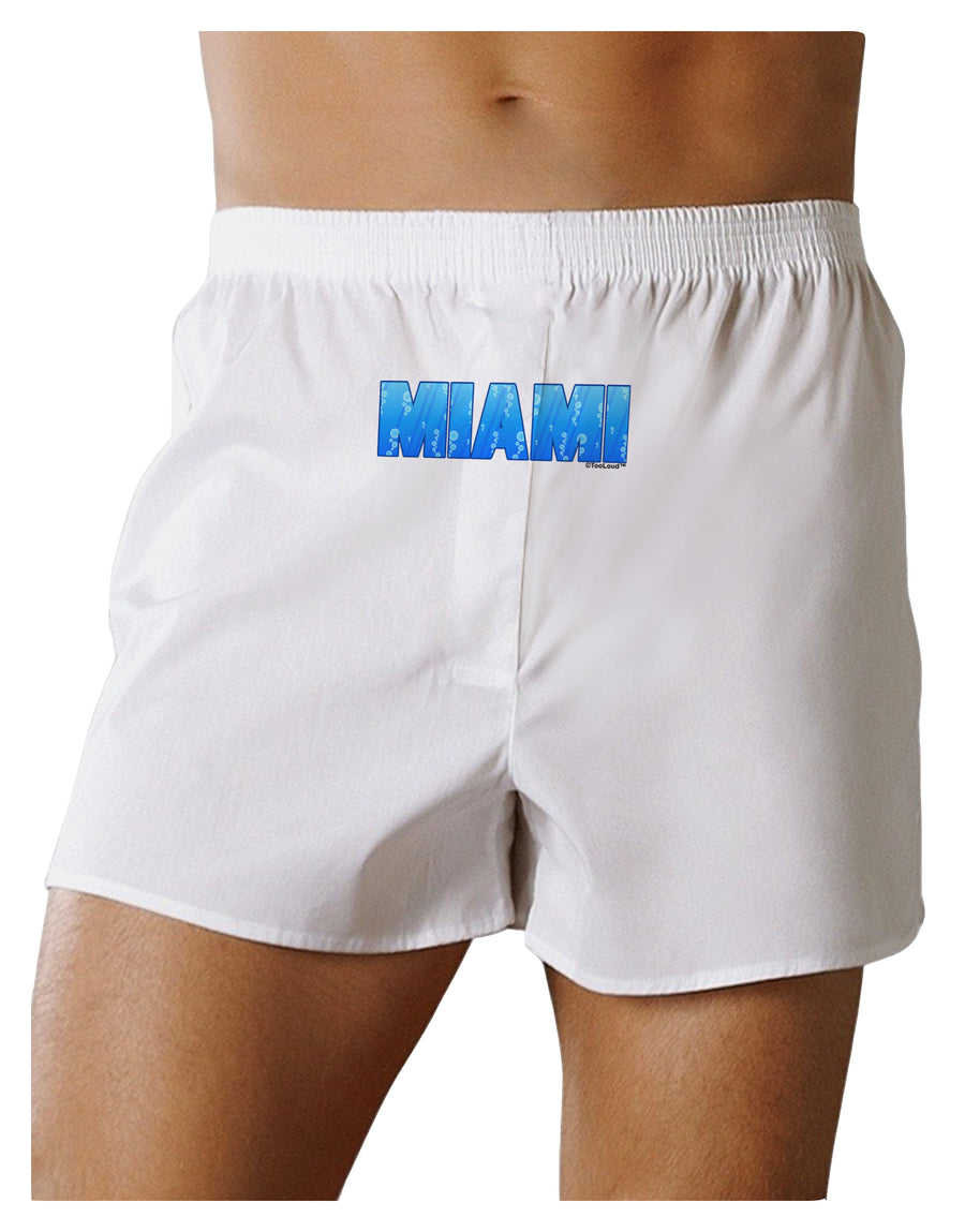 Miami Ocean Bubbles Front Print Boxers Shorts by TooLoud-Boxer Shorts-TooLoud-White-Small-Davson Sales