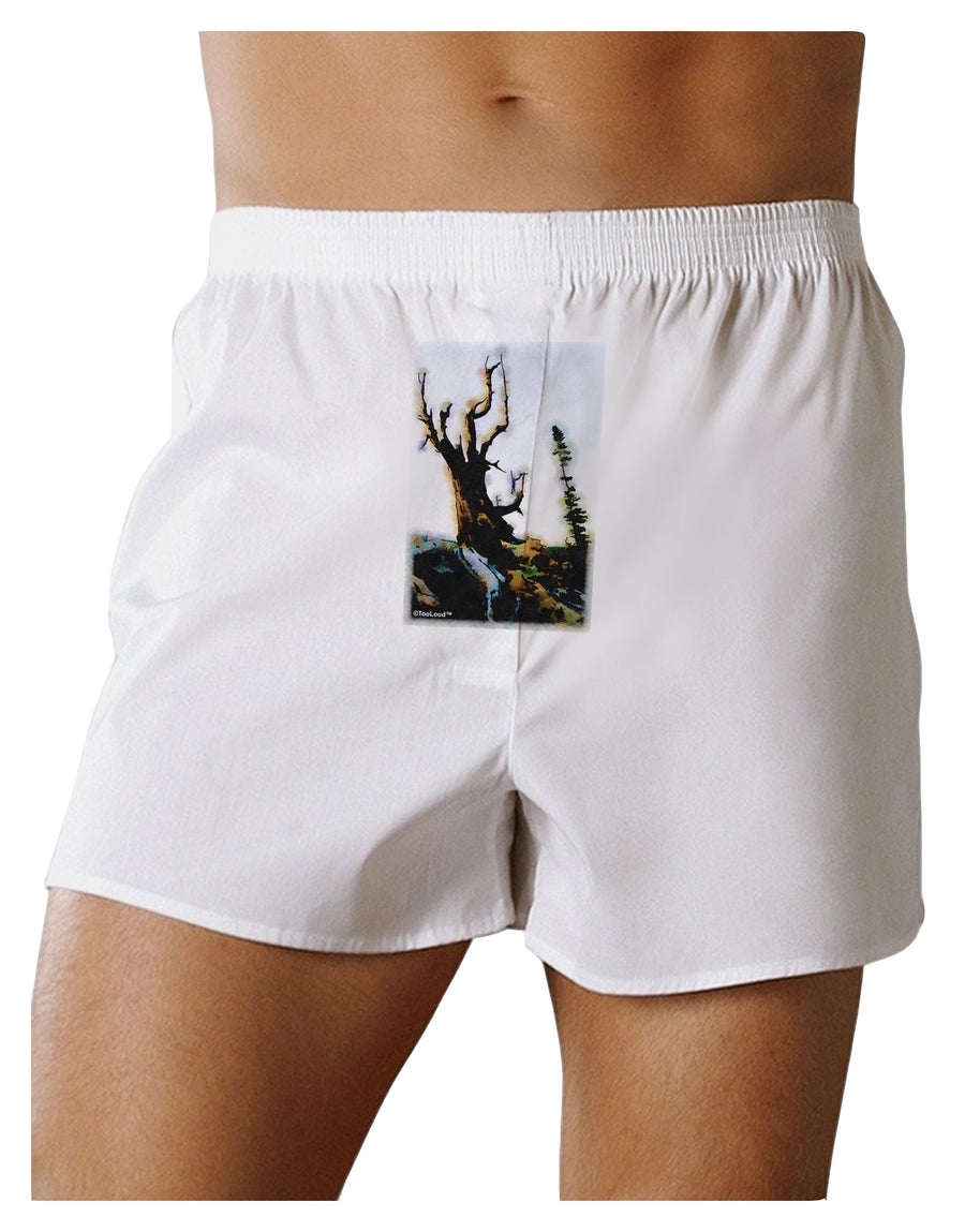 CO Mountain Scenery Watercolor Front Print Boxer Shorts-Boxer Shorts-TooLoud-White-Small-Davson Sales