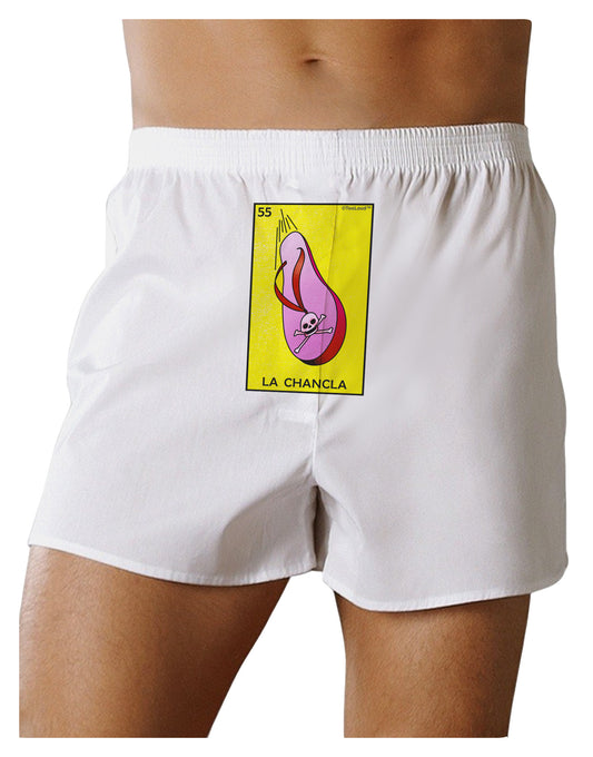 La Chancla Loteria Solid Front Print Boxer Shorts by-Boxer Shorts-TooLoud-White-Small-Davson Sales