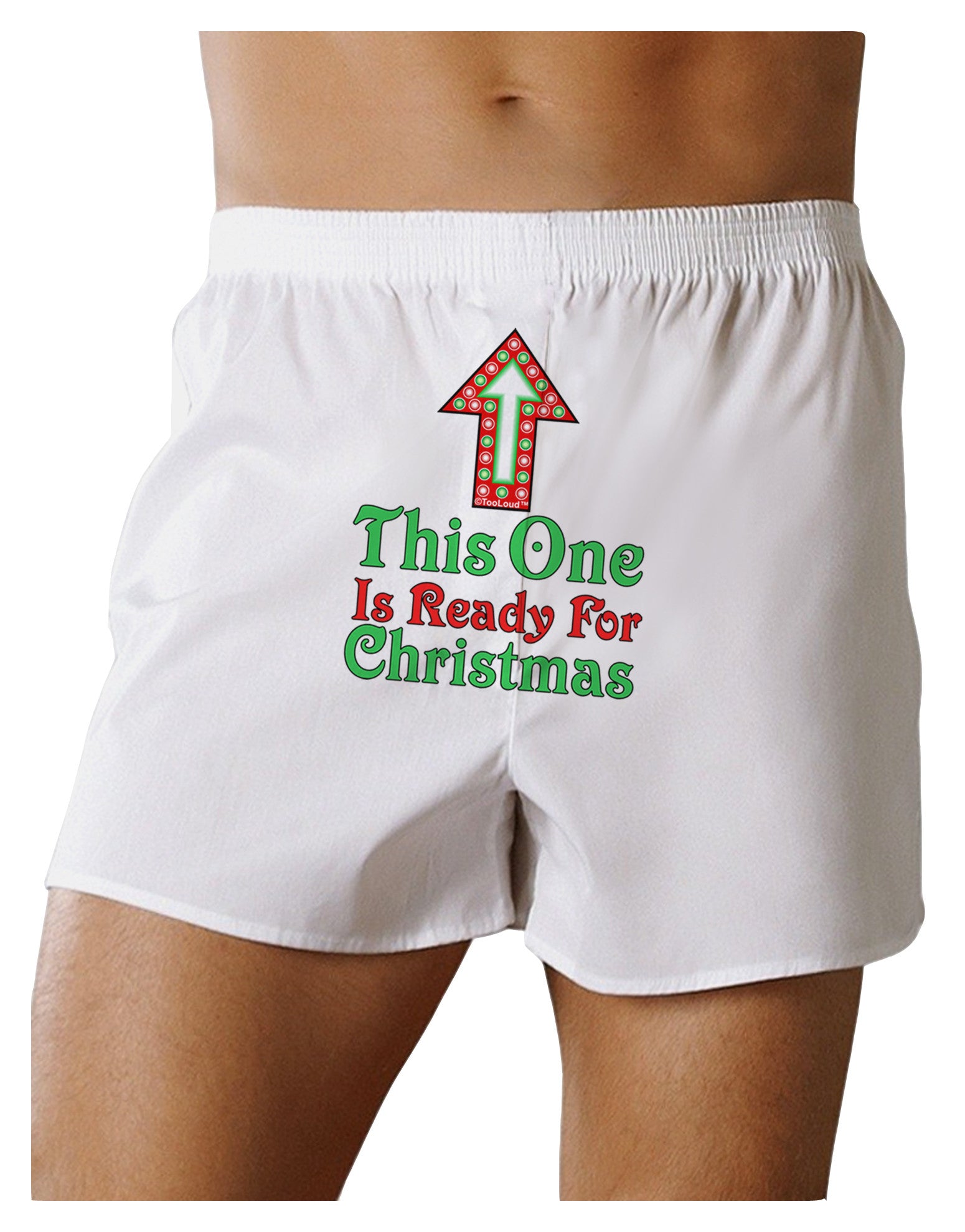 This One Is Ready For Christmas Front Print Boxer Shorts-Boxer Shorts-TooLoud-White-Small-Davson Sales