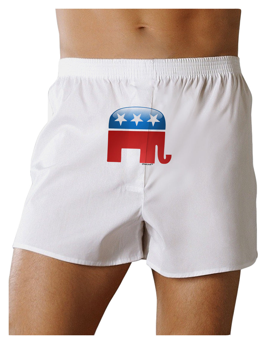 Republican Bubble Symbol Front Print Boxer Shorts-Boxer Shorts-TooLoud-White-Small-Davson Sales