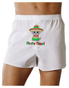 Fiesta Time - Cute Sombrero Cat Front Print Boxers Shorts by TooLoud-Boxer Shorts-TooLoud-White-Small-Davson Sales