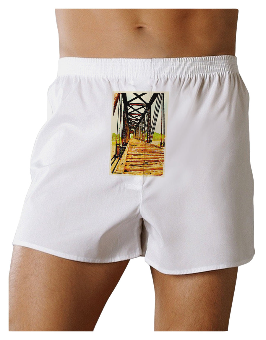 Colorado Bridge Watercolor Front Print Boxer Shorts-Boxer Shorts-TooLoud-White-Small-Davson Sales