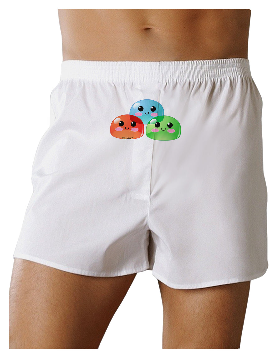 Cute RPG Slime - Trio Front Print Boxer Shorts by TooLoud-Boxer Shorts-TooLoud-White-Small-Davson Sales