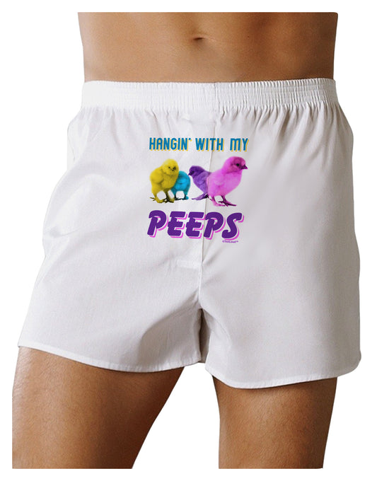 Hangin With My Peeps Front Print Boxer Shorts-Boxer Shorts-TooLoud-White-Small-Davson Sales
