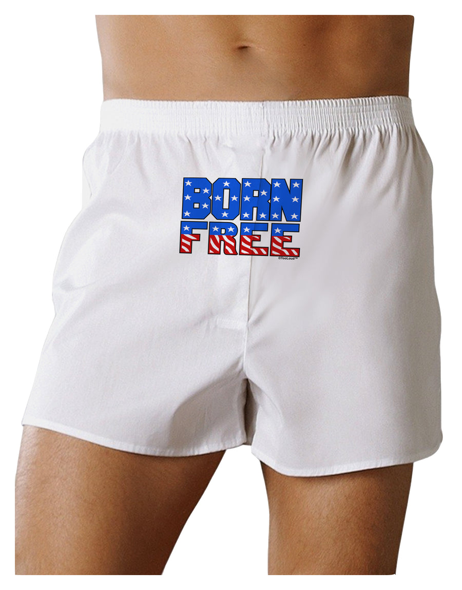 Born Free Color Front Print Boxers Shorts by TooLoud-Boxer Shorts-TooLoud-White-Small-Davson Sales