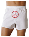 Peace Sign Hearts Red Front Print Boxer Shorts-Boxer Shorts-TooLoud-White-Small-Davson Sales